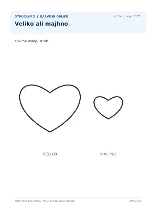 Veliko ali majhno