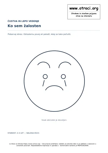 Ko sem žalosten