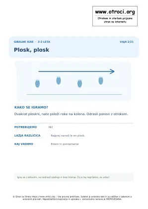 Predogled vaje: Plosk, plosk
