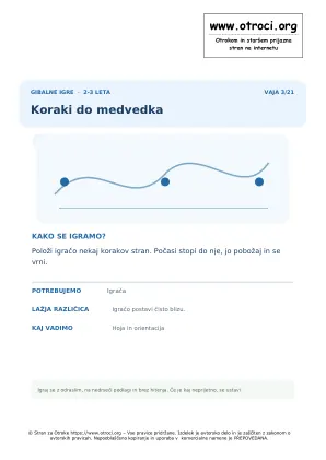 Predogled vaje: Koraki do medvedka