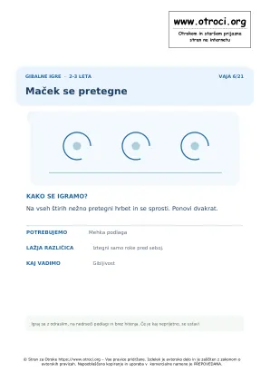 Predogled vaje: Maček se pretegne