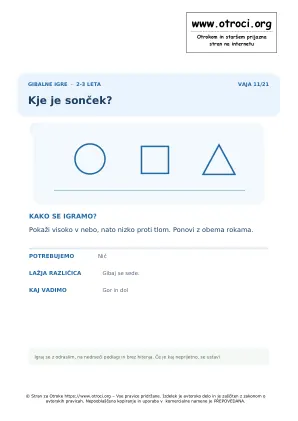 Predogled vaje: Kje je sonček?