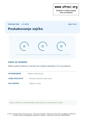 Predogled vaje: Poskakovanje zajčka