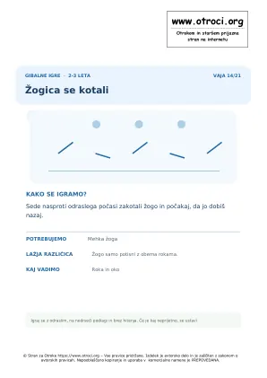 Predogled vaje: Žogica se kotali