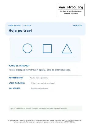 Predogled vaje: Hoja po travi