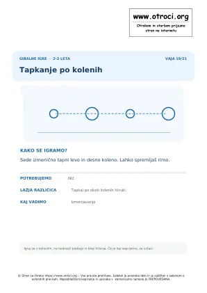 Predogled vaje: Tapkanje po kolenih