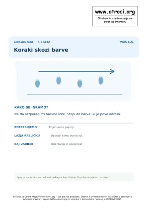 Predogled vaje: Koraki skozi barve