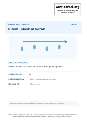 Predogled vaje: Ritem: plosk in korak