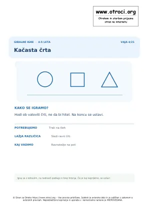 Predogled vaje: Kačasta črta
