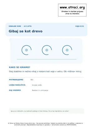 Predogled vaje: Gibaj se kot drevo