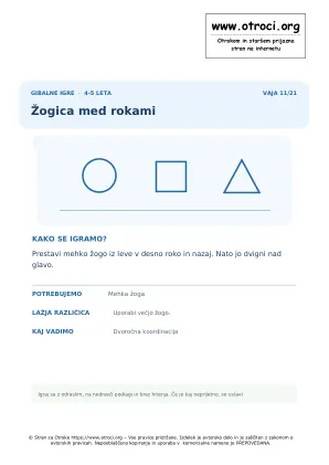 Predogled vaje: Žogica med rokami