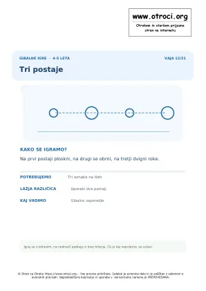 Predogled vaje: Tri postaje