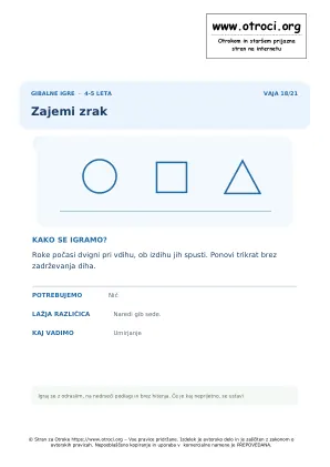 Predogled vaje: Zajemi zrak
