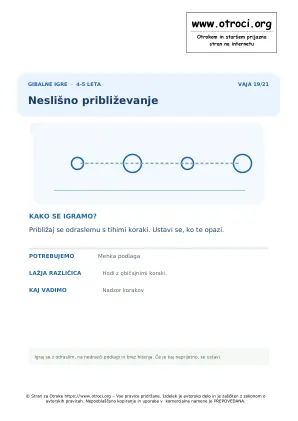 Predogled vaje: Neslišno približevanje