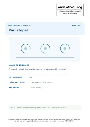 Predogled vaje: Pari stopal
