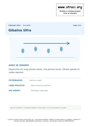 Predogled vaje: Gibalna šifra