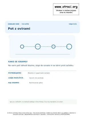 Predogled vaje: Pot z ovirami