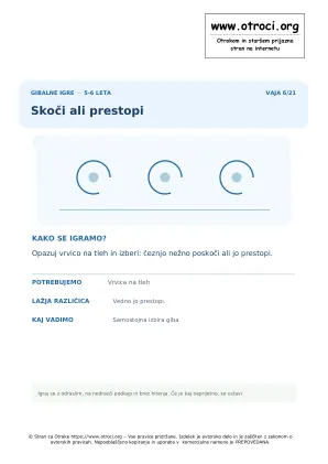 Predogled vaje: Skoči ali prestopi