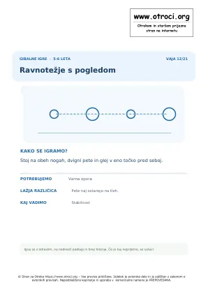 Predogled vaje: Ravnotežje s pogledom