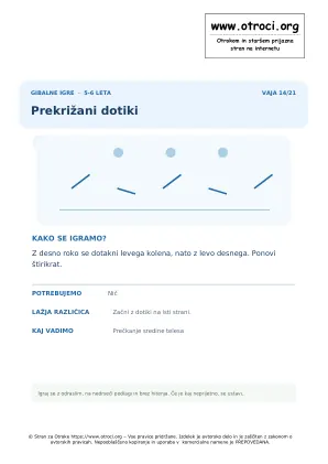 Predogled vaje: Prekrižani dotiki