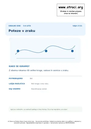Predogled vaje: Poteze v zraku