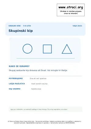 Predogled vaje: Skupinski kip