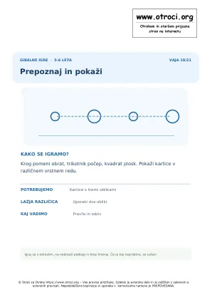 Predogled vaje: Prepoznaj in pokaži