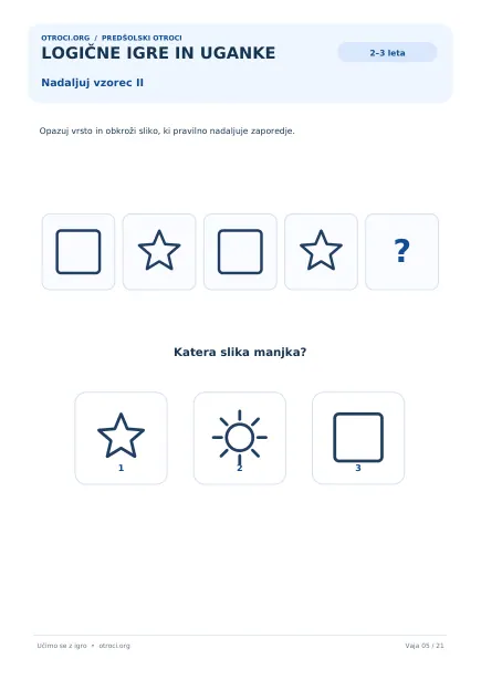 Nadaljuj vzorec II