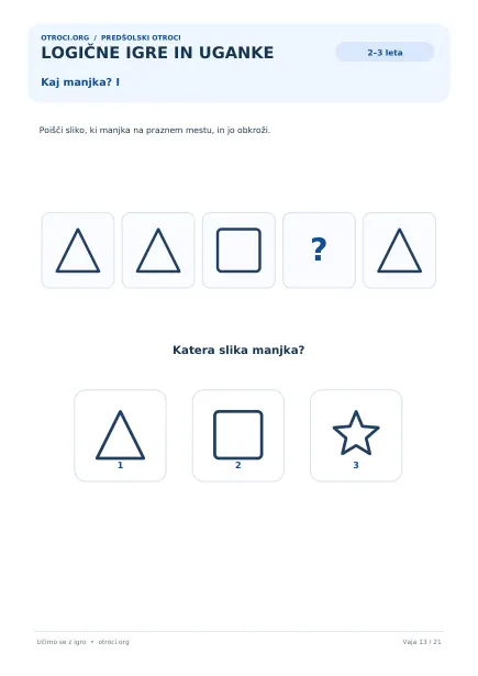 Kaj manjka? I
