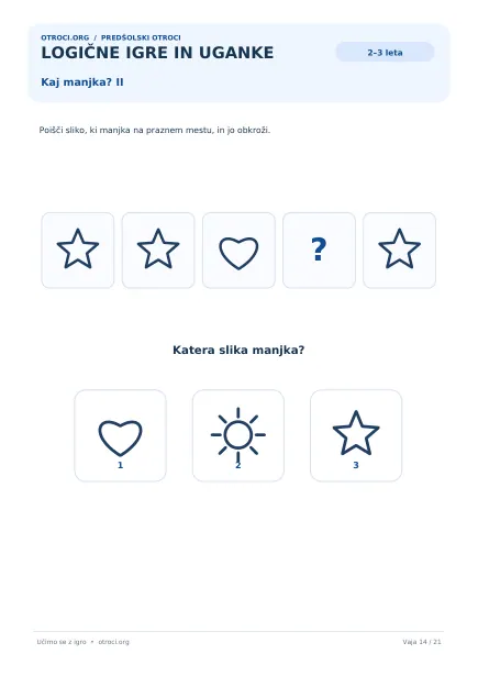 Kaj manjka? II
