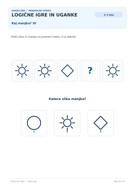 Kaj manjka? III
