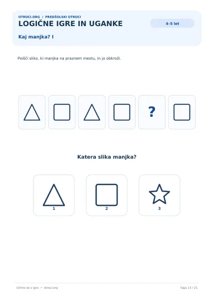 Kaj manjka? I
