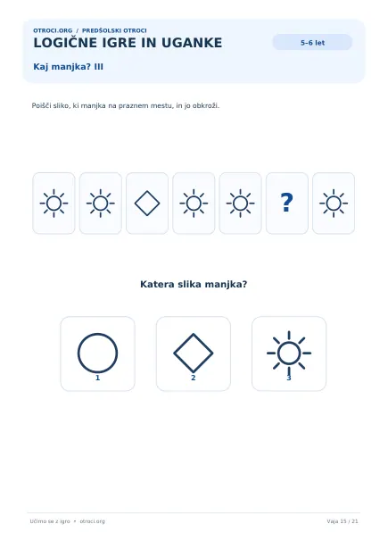 Kaj manjka? III