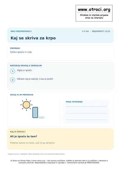 Kaj se skriva za krpo