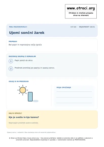 Ujemi sončni žarek