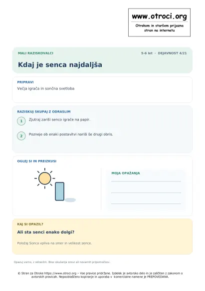 Kdaj je senca najdaljša