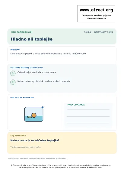 Hladno ali toplejše