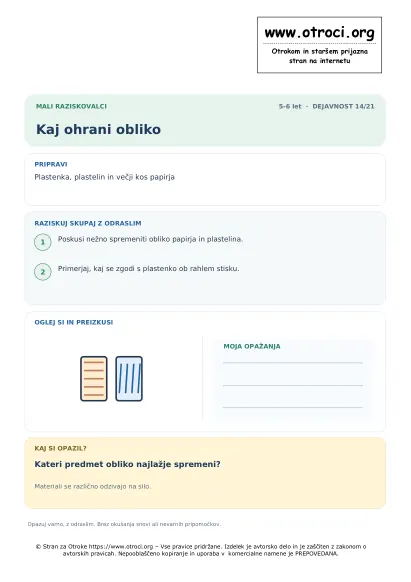 Kaj ohrani obliko