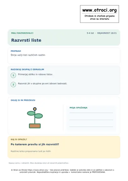 Razvrsti liste