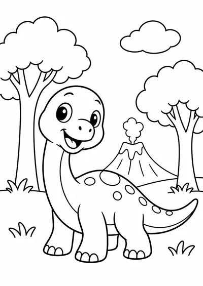Pobarvanka: Mali dinozaver