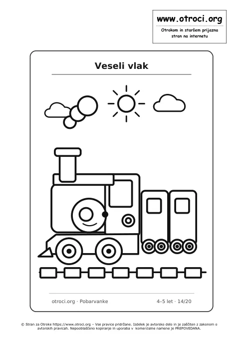 Pobarvanka: Veseli vlak