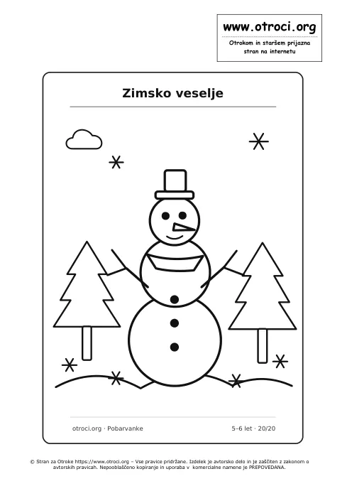 Pobarvanka: Zimsko veselje