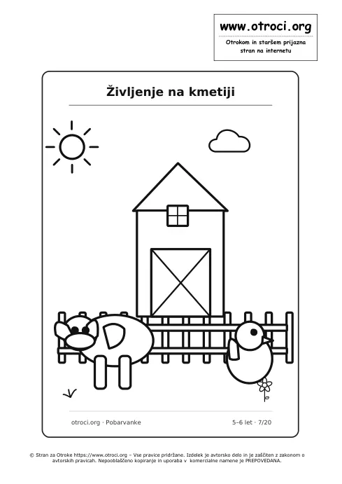 Pobarvanka: Življenje na kmetiji