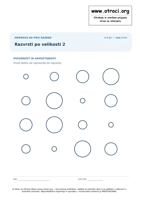 Predogled: Razvrsti po velikosti 2