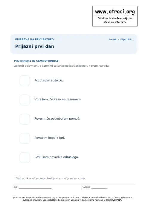 Predogled: Prijazni prvi dan