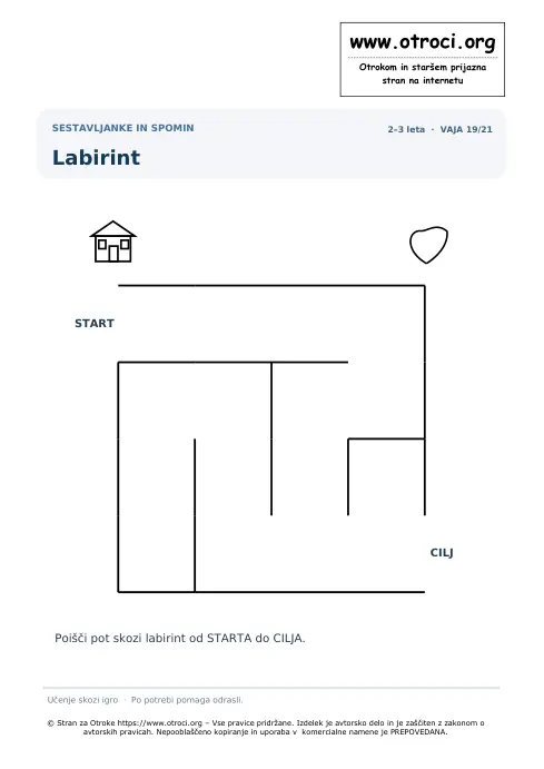 Labirint – predogled naloge