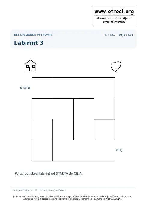 Labirint 3 – predogled naloge