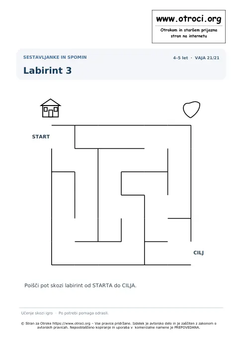 Labirint 3 – predogled naloge