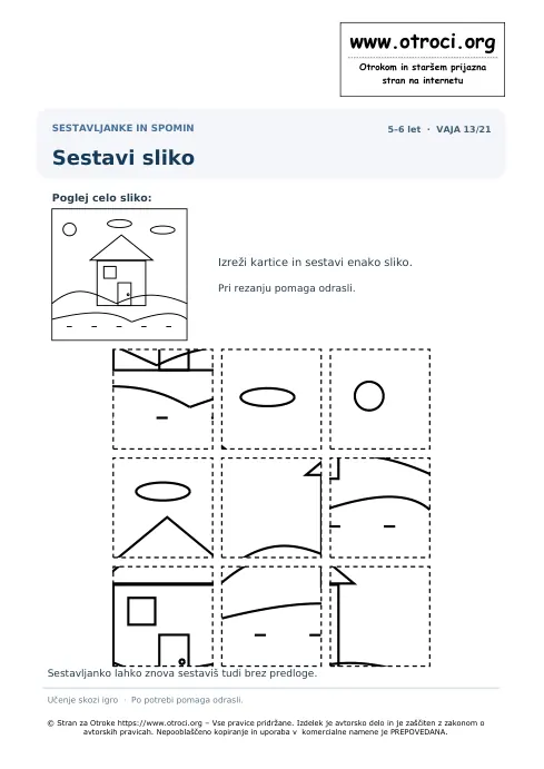 Sestavi sliko – predogled naloge