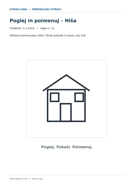 Poglej in poimenuj – Hiša